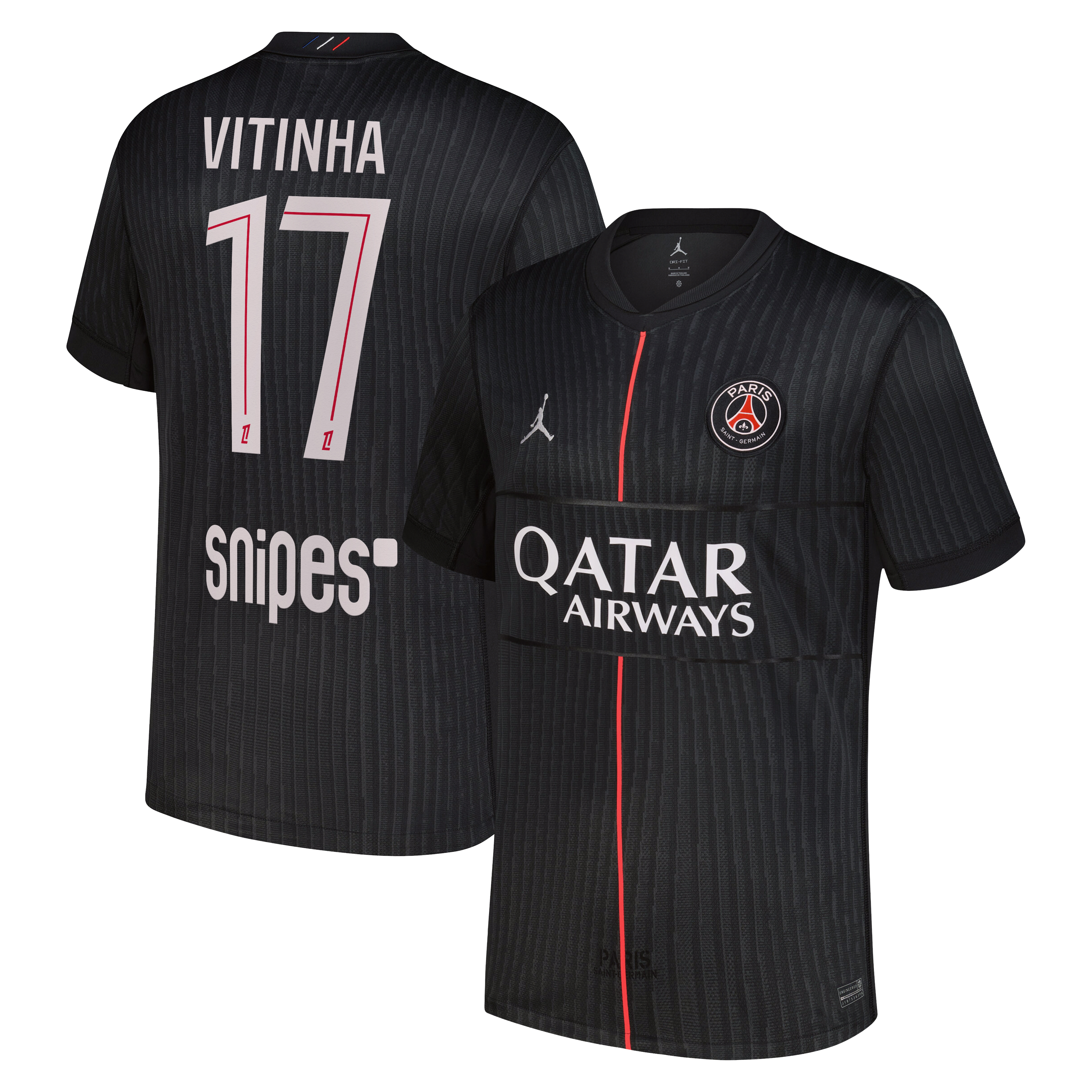 PSG x Jordan Stadium Viertestrikot 2025-26 mit Aufdruck Vitinha 17 Image