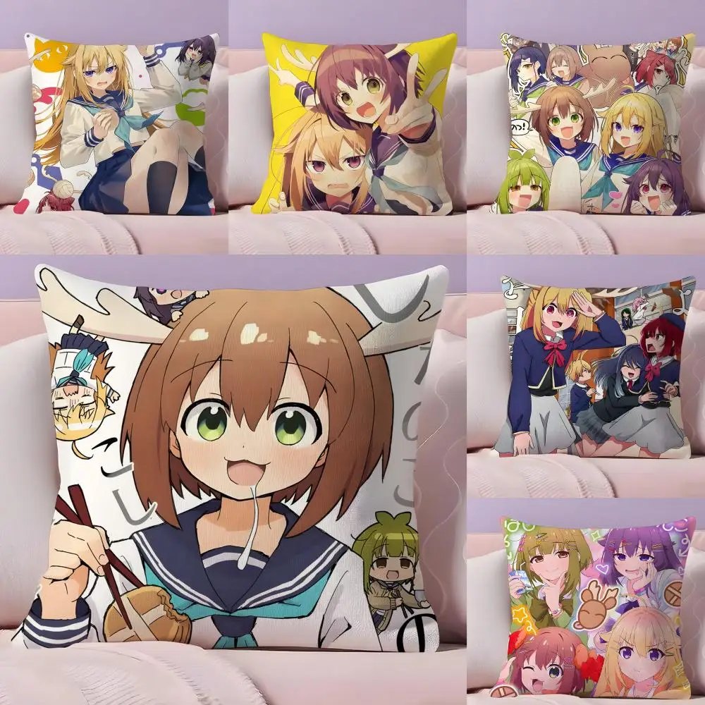 My Deer Friend Nokotan Kissenbezug, seidig, kurz, Plüsch mit unsichtbarem Reißverschluss, staubdichter Sofakissenbezug für Heimdekoration Image