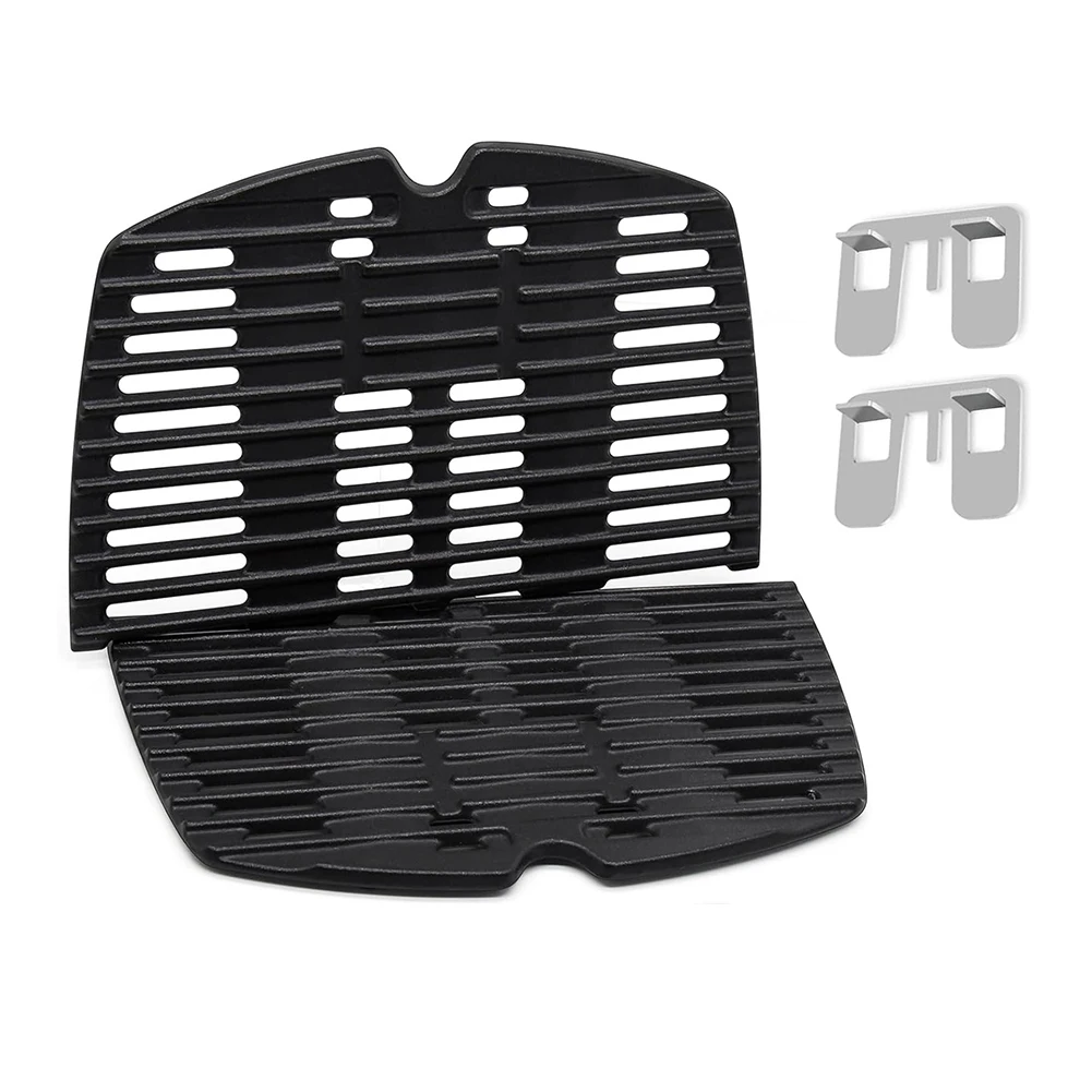 Gusseisen-Grillplatten-Set für Weber Q100Q1000Q1200 – perfekt zum Grillen für Weber Q100-, Q1000- und Q1200-Modelle Image