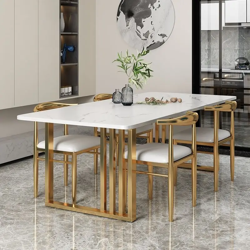 Luxuriöse Küchenmöbel, Esszimmer-Set, Schlafzimmer-Set, Möbel, Esszimmer-Set, 6 Stühle mit Tisch, Konferenztische und Stühle, modern, nordisch Image