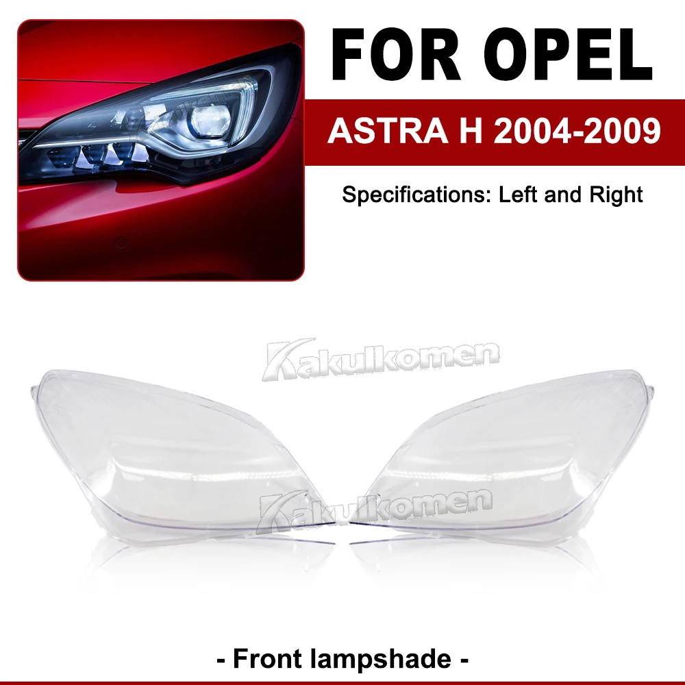 Auto Transparent Gehäuse Front Scheinwerfer Objektiv Shell Abdeckung Glas Lampe Abdeckung Lampenschirm Für OPEL ASTRA H 2004 2005 2006 2007 - 2009 Image