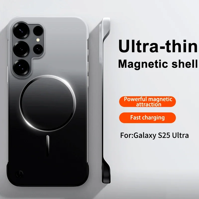 Rahmenlos magnetisch für Magsafe Handyhülle für Samsung Galaxy S26 Ultra S25 Edge S24 S23 S22 Plus Farbverlauf Soft Back Cover Image