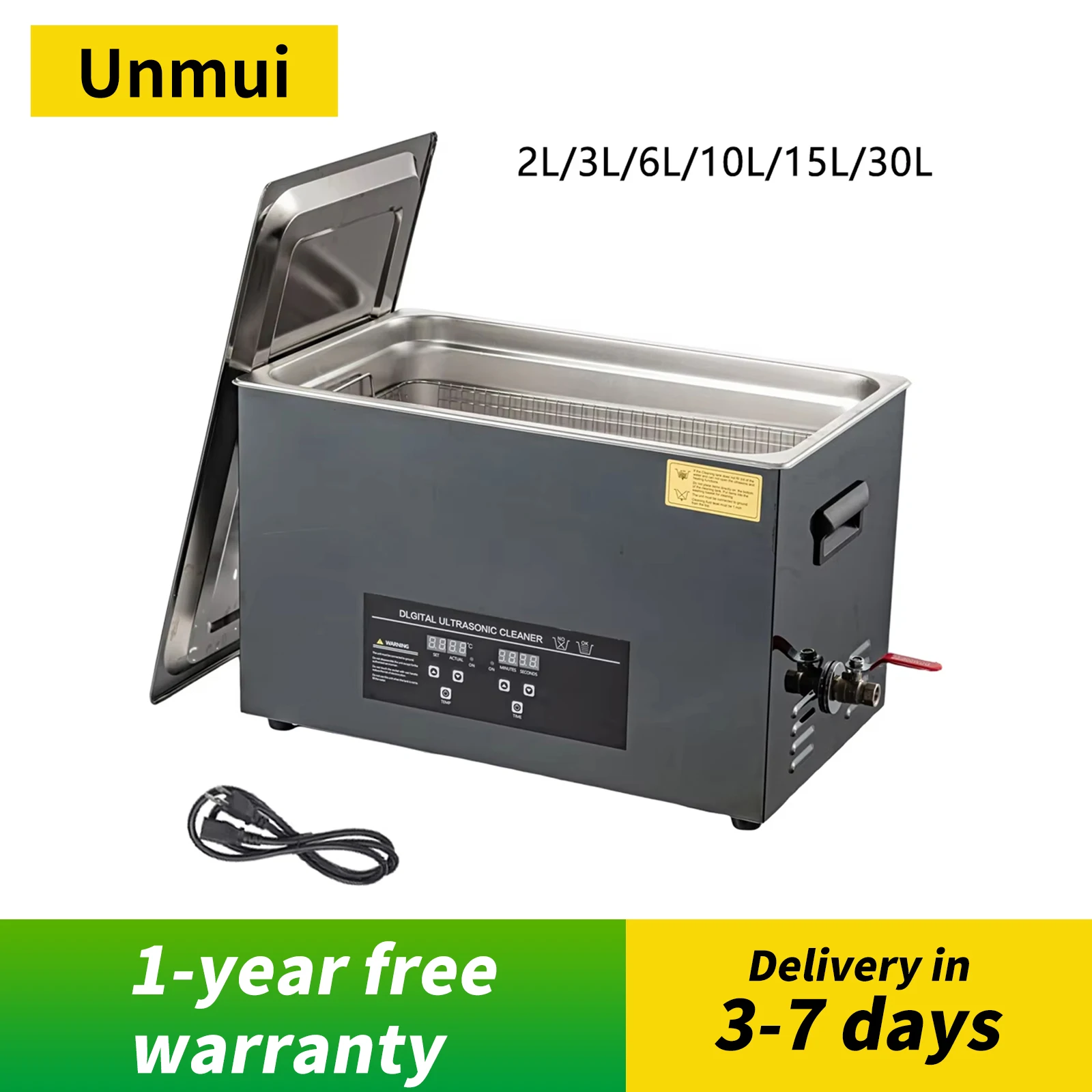 2L/3L/6L/10L/15L/30L Ultraschall Reiniger Digitale Heizung Edelstahl Ultraschall Reinigung Maschine 40KHZ Haushaltsgerät Image