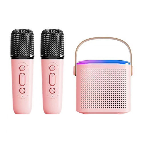 Questa macchina per karaoke è dotata di due microfoni, una luce ambientale, una batteria al litio da 1200 mAh, una potenza di uscita di 1-10 W e una durata della batteria di circa 8-10 ore. Include