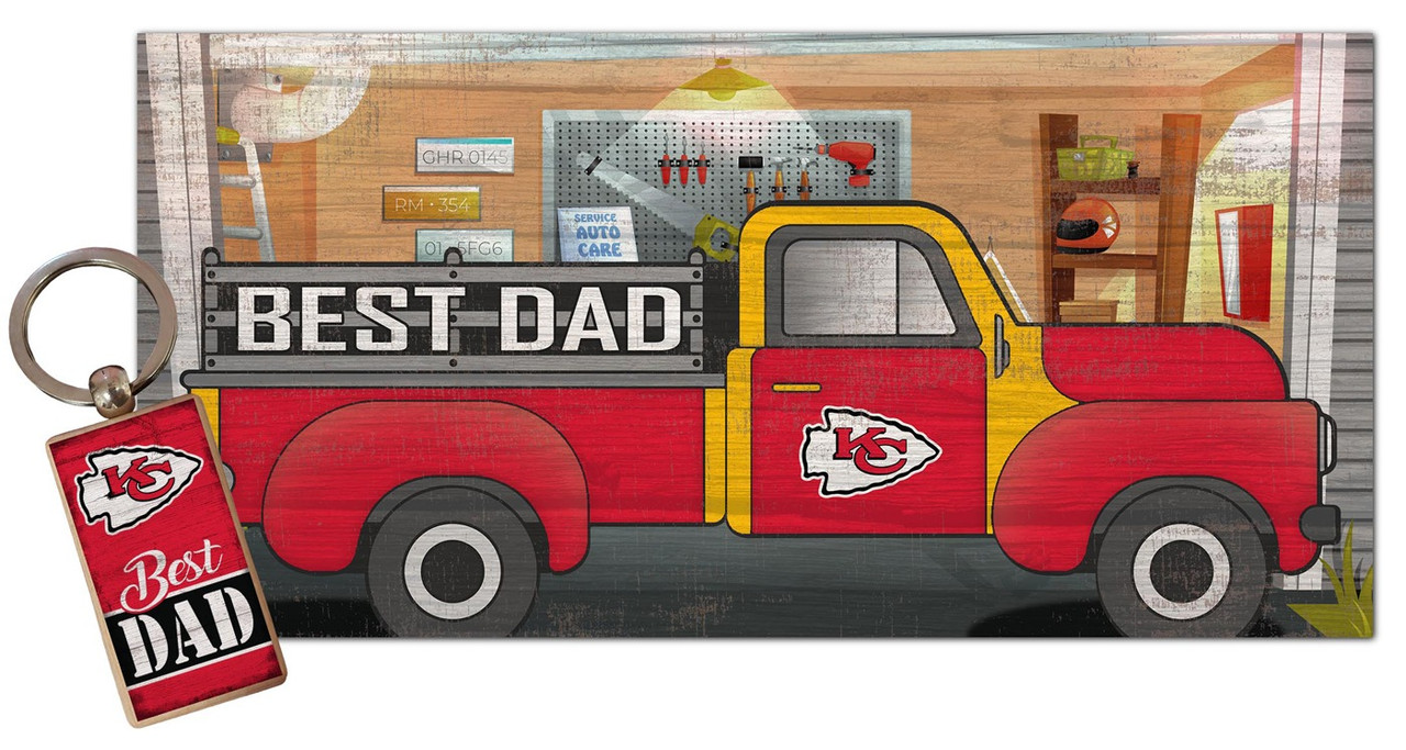 Kansas City Chiefs Best Dad Key Chain Combo Set