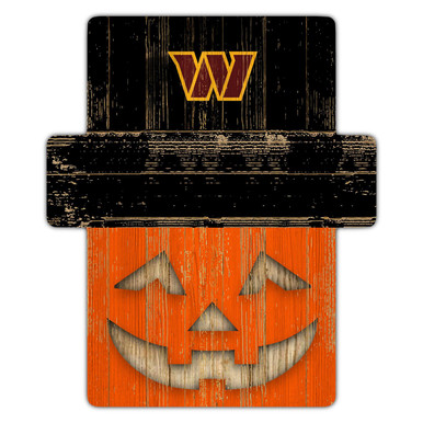 Washington Commanders Pumpkin Cutout with Stake