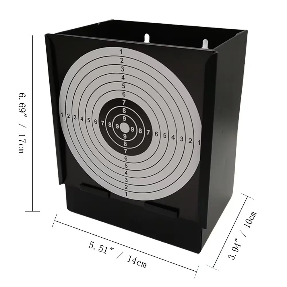 14 * 14 cm verdickter quaderförmiger Hartstahl, präzisionsgefertigter Pellet-Aufbewahrungszielbox aus Kunststoff, ausgestattet mit 20 Hartkartenscheiben
