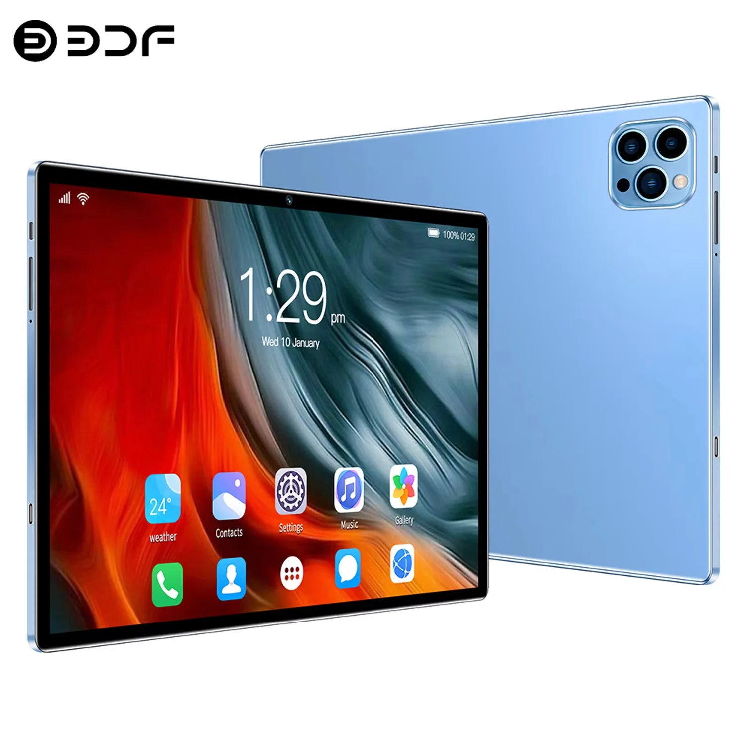 Neue BDF 10,1 Zoll Android Tablet PC Google Play Octa Core Dual Kamera Dual SIM 3G Telefon Anruf Tablets globale Version 4GB RAM 64GB Image