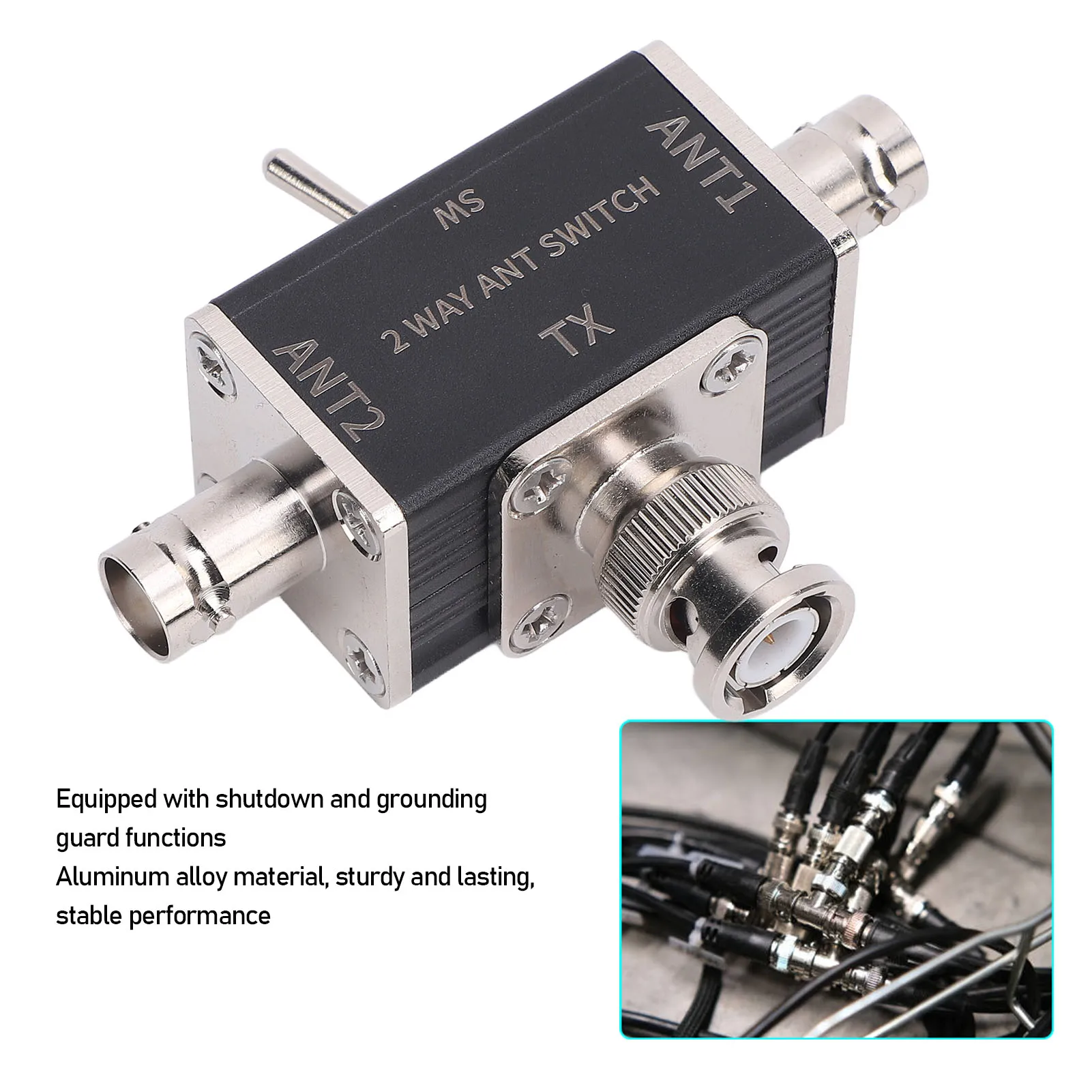 BNC-Antenne, 2-Wege-Antenne, 100 W, 0–50 MHz, BNC-Anschluss, manuelle Antennenumwandlung mit Abschaltung und Erdungsschutz Image