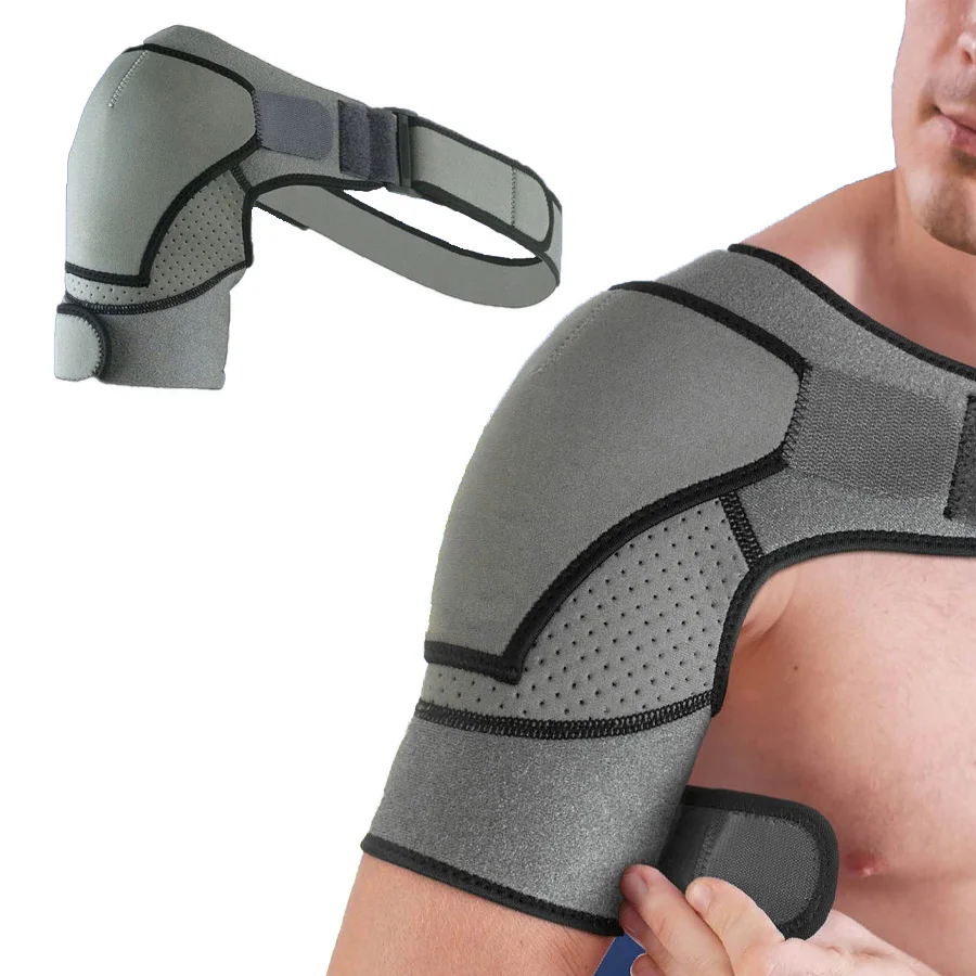 Verstellbare Schulterstützen-Stützhülse für zerrissene Rotator-Manschettenwickel-Unterstützung, Kompression und Stabilität – passend für den linken und rechten Arm Image