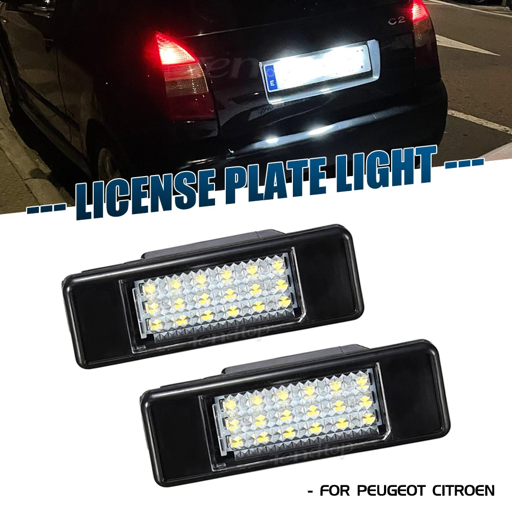 Canbus LED Numero di Licenza Luce Targa Per Citroen C2 C3 C5 C6 C8 Per Peugeot 106 1007 207 307 406 407 607 Numero di Licenza lampada