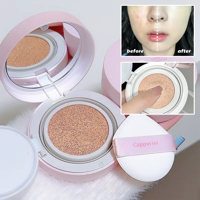 Cappuvini BB Cream Air Cushion Foundation Matte Full Coverage Wasserdichter CC Cream Concealer Soft Face Makeup Base Cosmetics Image