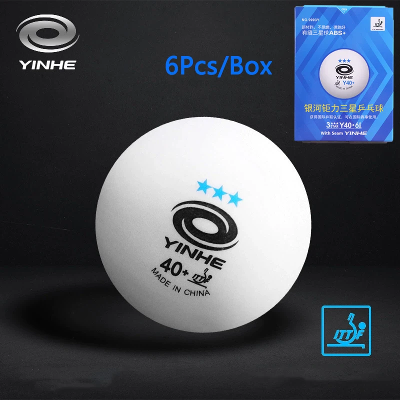 3Stars Original YINHE Y40+ H40+ Tischtennisbälle ABS Neues Material Naht Ping-Pong-Bälle Poly-Kunststoffbälle ITTF-zugelassen Image