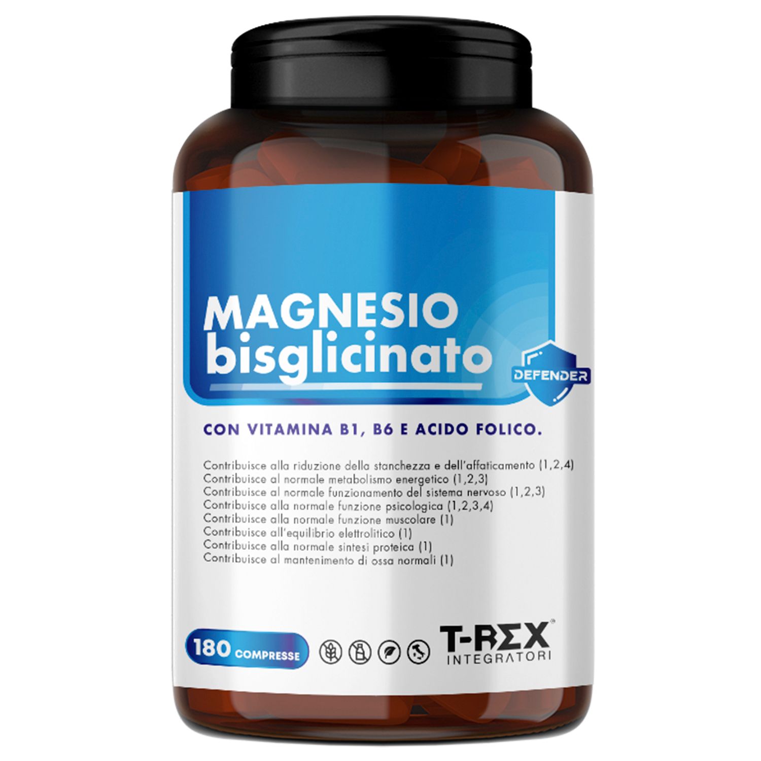 T-Rex Integratori Magnesio Bisglicinato 180 compresse pz Compresse