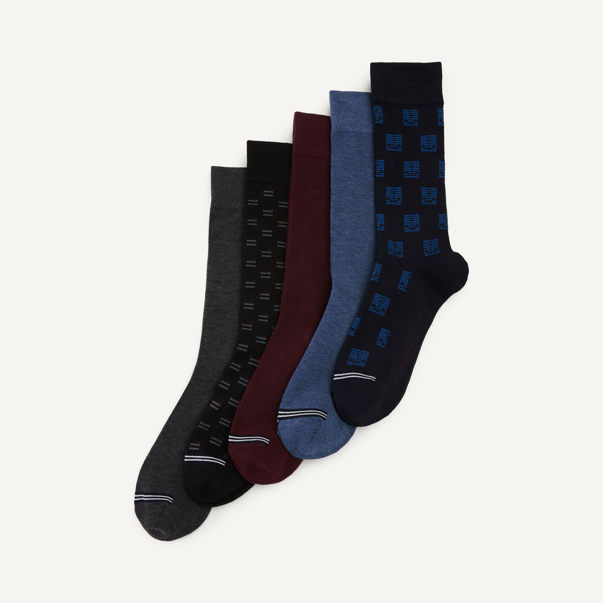 Nautica Men's Dress Crew Socks, 5-Pack 964 (Breezy Blue), OS