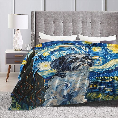 Tapisserie Fleecedecken Überwurfdecke für die Couch Katze 3D Fantasie Schlafzimmer Sofa Bett Dekorative Decke Warme Decke Wohndeko Image