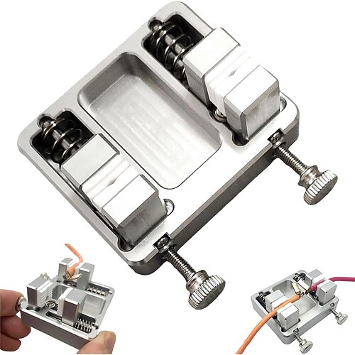 Hochleistungs-Schweißklemme aus Aluminium mit temperaturbeständiger Backe zur Leiterplattenmontage, Lötdrahtklemme, Lötvorrichtung für Drahtkonfektionierung, Schweißtischklemmen Image