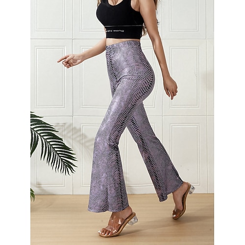 Disko 1980er Hose Disco Kostüm Damen Karnevalskostüm Maskerade Karneval Alltagstauglich Pride Parade Pride-Monat Erwachsene Hose Image