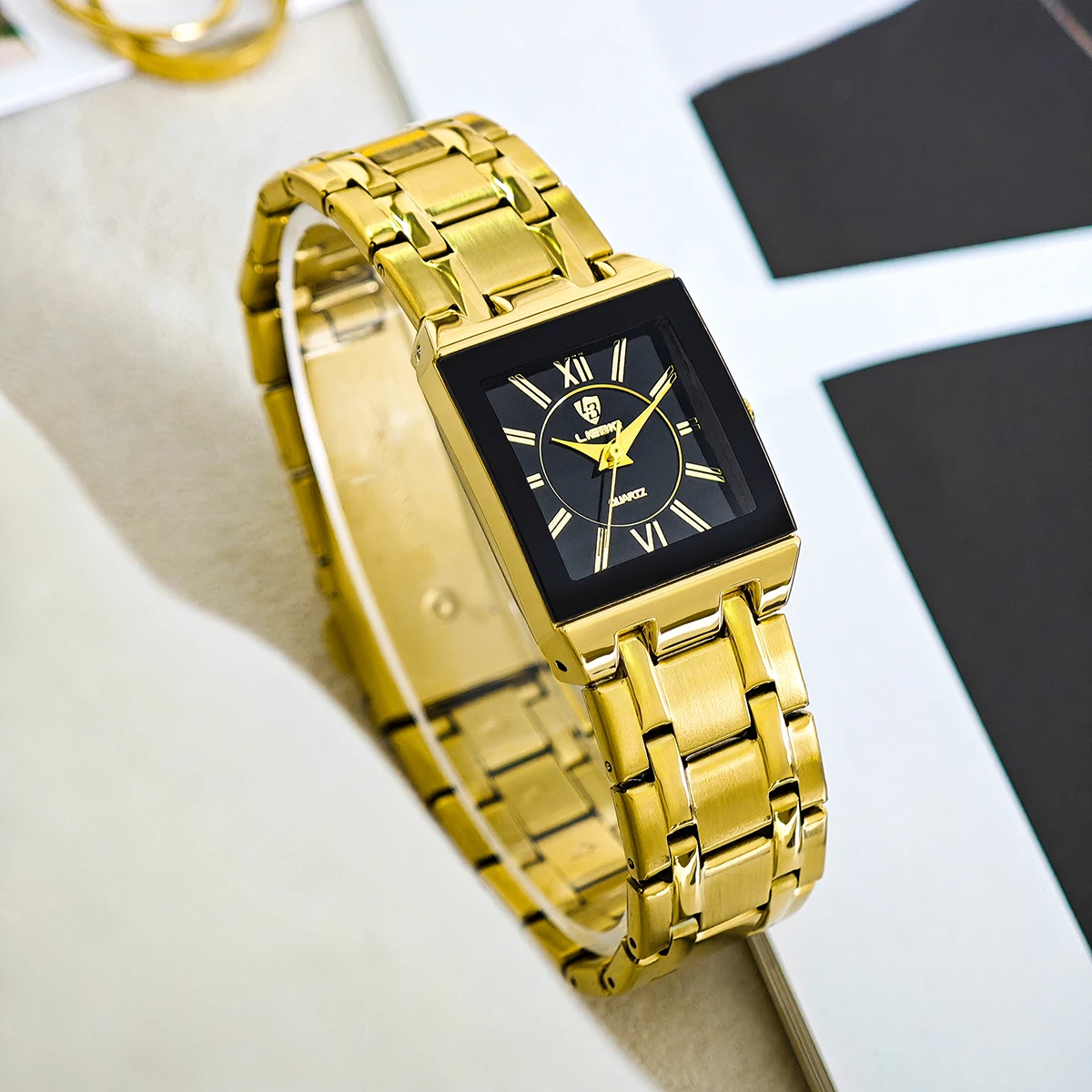 LIEBIG Luxus Quarz Uhren Für Weibliche Mit ROSA BOX Mode 30m Wasserdichte Frauen Damen Armbanduhren Für Geschenk Relogio feminin Image