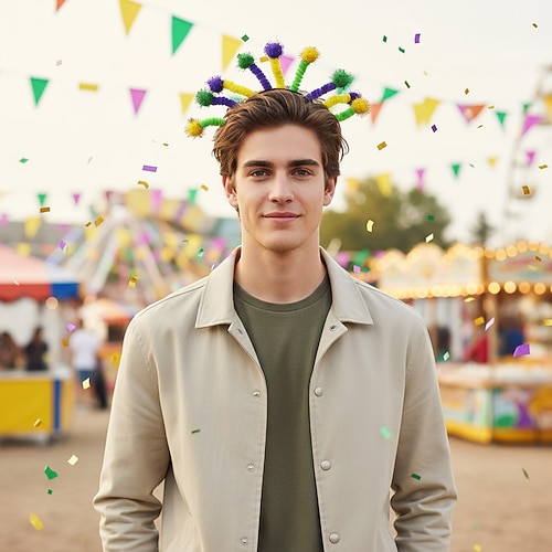 Mardi Gras 2026 Karneval Stirnband Cosplay Erwachsene Damen Maskerade Karneval Party Leistung Festival Einfaches Karnevalskostüm Verkleiden Image