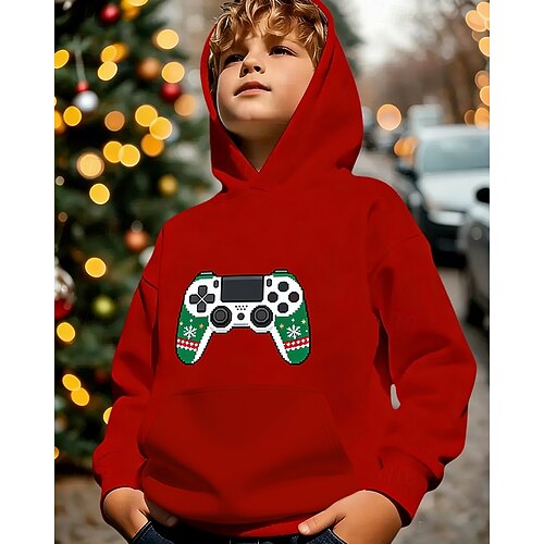 Unisex 3D Grafik Spiel Kapuzensweatshirt Pullover Langarm 3D-Druck Frühling Herbst Winter Sport Mode Streetwear Kinder 4-12 Jahre Mit Kapuze Lässig Täglich Outdoor Normale Passform