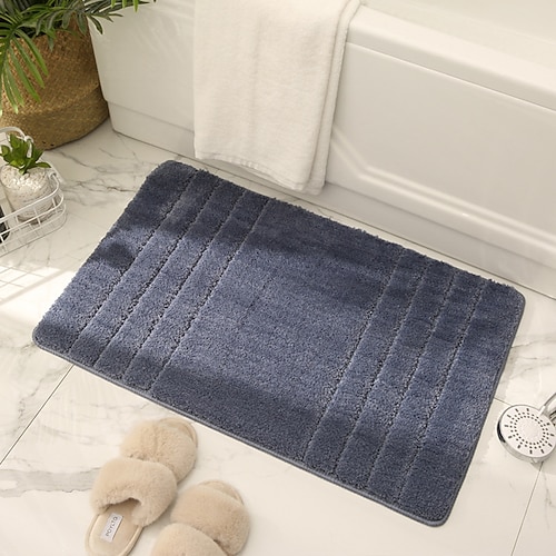 Dicke, saugfähige und rutschfeste Badematte, strapazierfähig und schmutzabweisend, ideal für Eingangsbereich, Schlafzimmer oder Badezimmer. Image