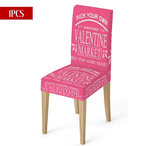 Valentinstag-Stuhlhusse aus Stretchmaterial, schwarz-weiß kariert, mit Herz- und Schleifenmotiv, waschbar, für Esszimmerstühle, Esszimmerstühle, Küchen und Wohnzimmer, geeignet für den Winter, 1/4/6 Image