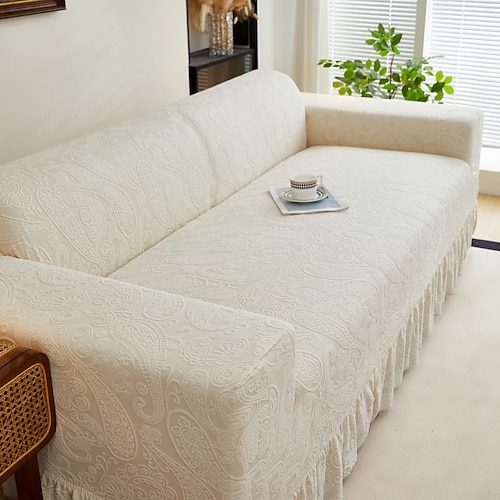 Modischer, luxuriöser Sofabezug im Jacquard-Rock-Stil, dekorativ, rutschfest und staubdicht, für alle Jahreszeiten, Schlafzimmer, Wohnzimmer, Arbeitszimmer, Geschenkidee für Zuhause Image
