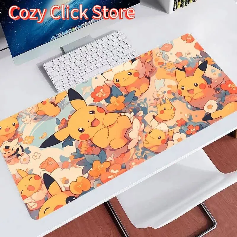 Schreibtisch Matte Gamer Mousepads P-pokemon Pikachu Pc Maus Pad Büro Schreibtisch Pads Große Mousepad Nicht-slip Maus matten Für Computer geschenk