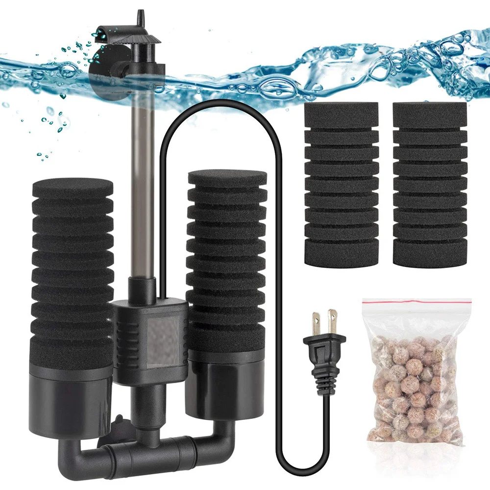 220V Aquarium Filter Aquarium Luftpumpe Skimmer Biochemische Schwamm Filter Aquarien Filtration System Aquarien Zubehör Image