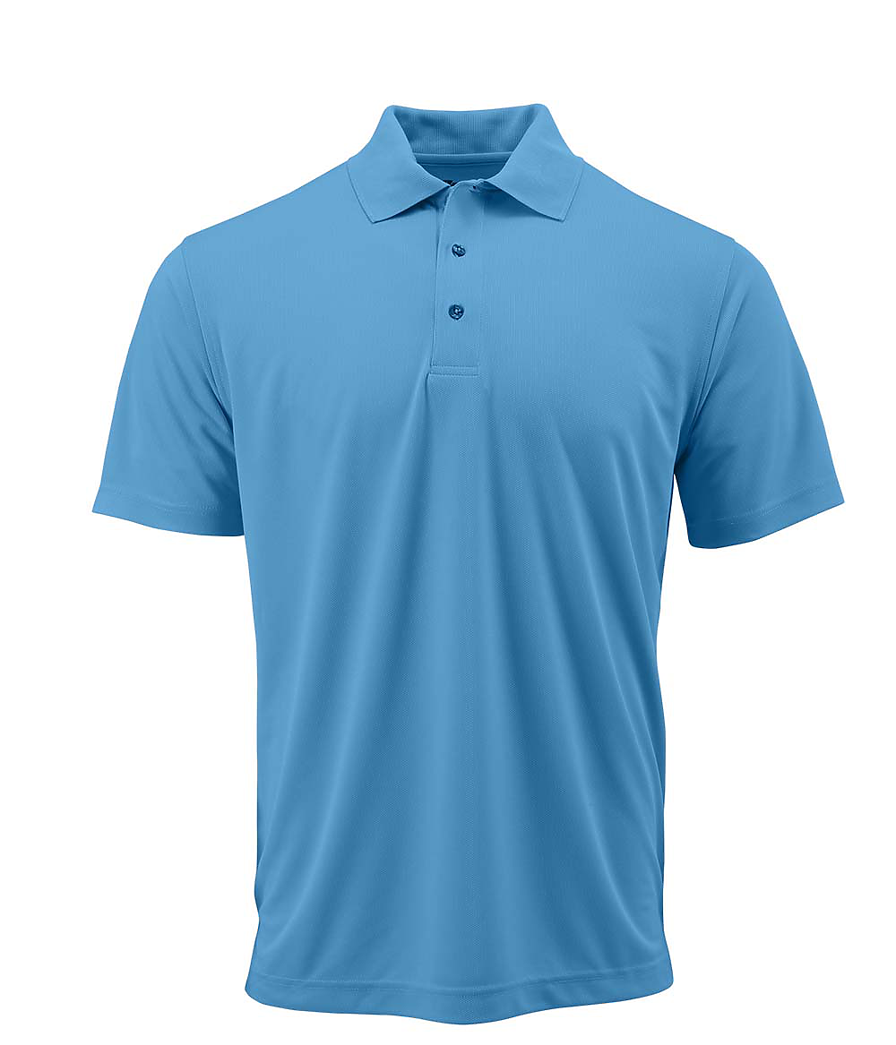 Paragon 108Y Youth Saratoga Performance Mini Mesh Polo Shirt in Bimini Blue size Medium | Polyester SM0108Y