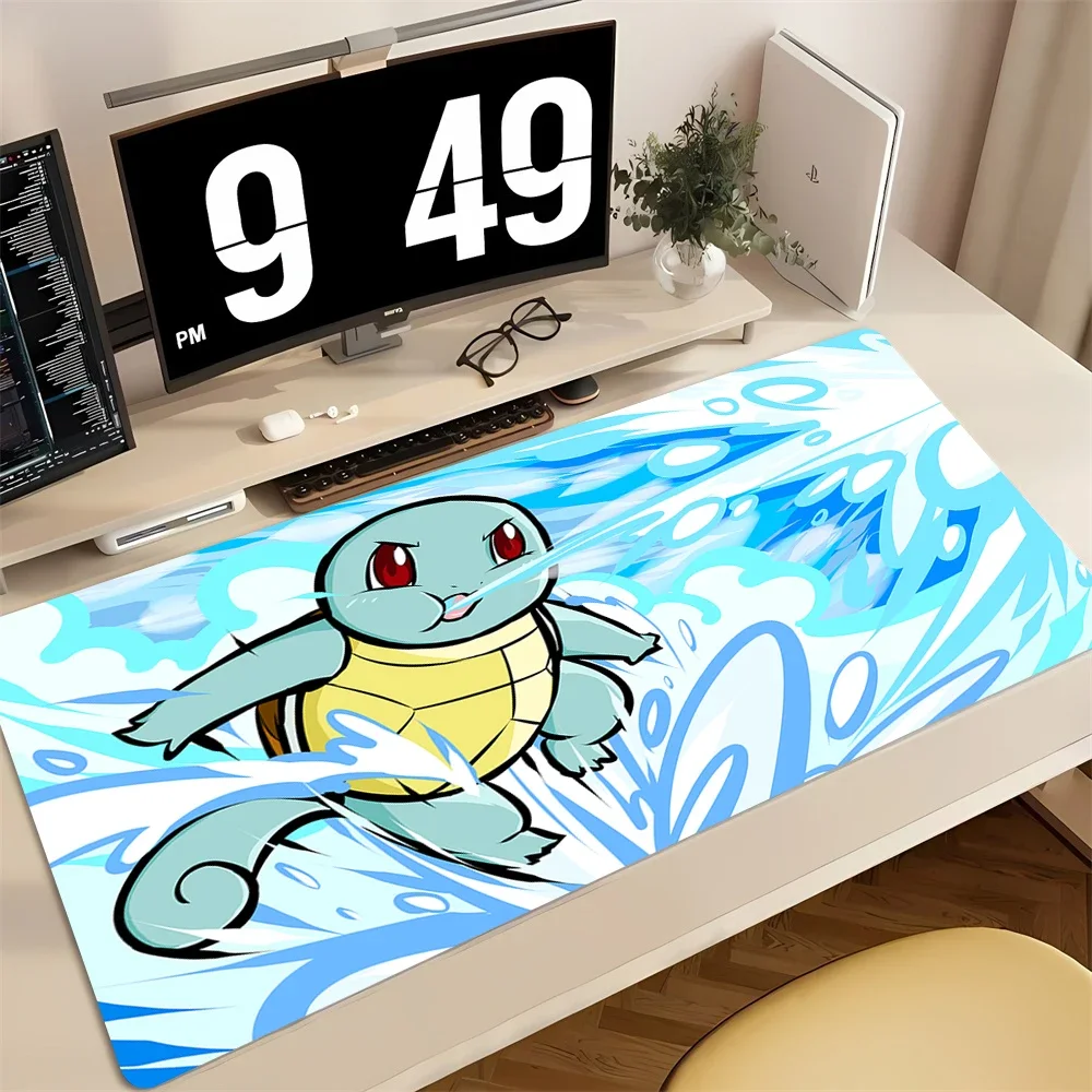 Großes Kawaii Mauspad Laptop rutschfeste Gaming-Tastaturmatten Teppich New Japan Anime P-Pokemon Mousepad XL Gamer Cabinet Elf Schreibtischunterlage Image