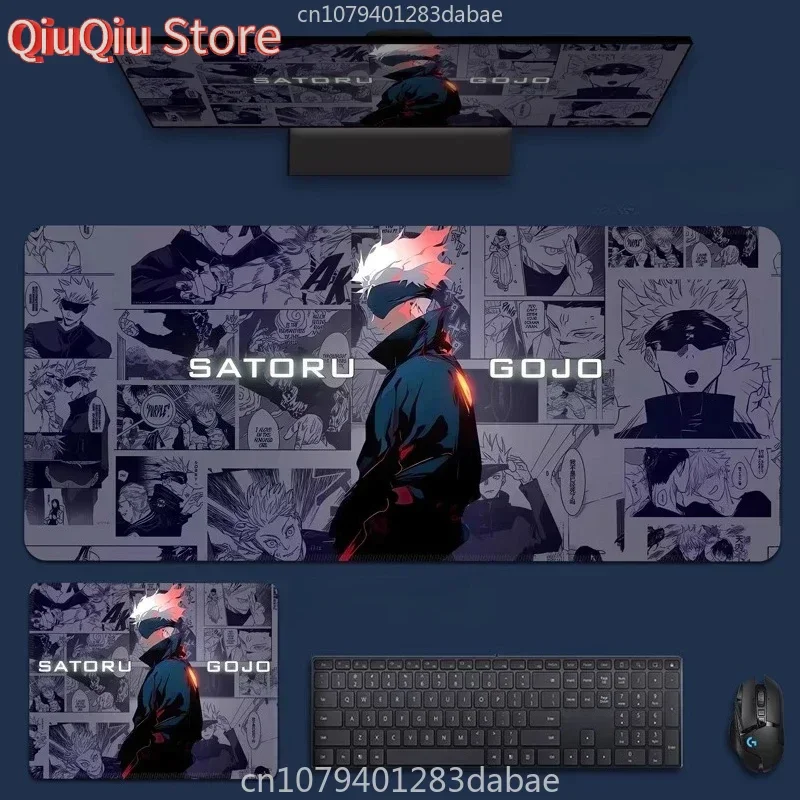 Jujutsu Kaisen Leder-Mauspad, übergroßes Anime-Computer-Tastaturpad, E-Sport-Tischset für Jungen, Computerzubehör für Jungen Image
