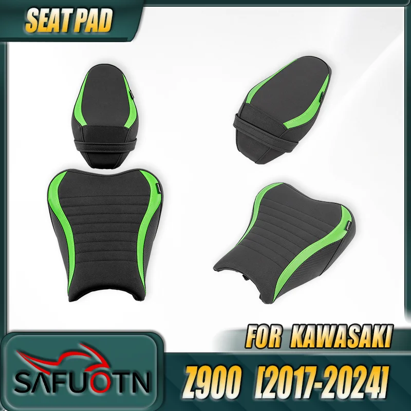 Motorrad Hinten Passagier Sozius Kissen Abdeckung Vorne Fahrer Sitz Pad Für Kawasaki Z 900 2017-2019 2020 2021 2022 2023 2024 Image