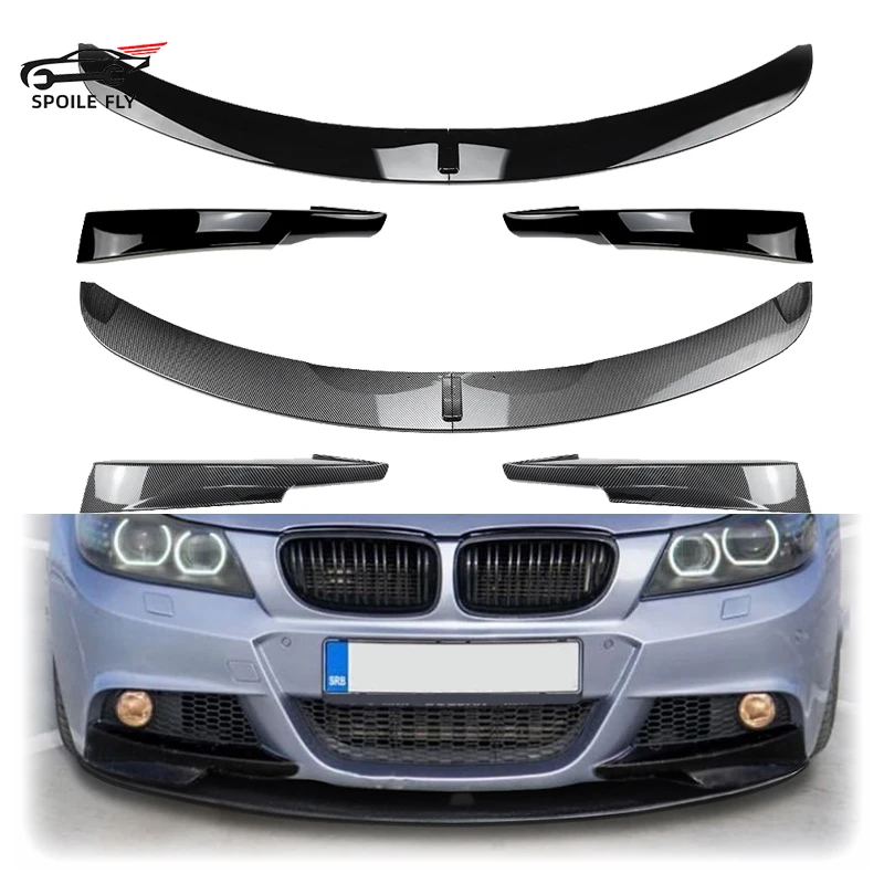 2009 a 2012 per BMW serie 3 E90 E91 LCI M Sport Car paraurti anteriore Lip Spoiler diffusore splitter Cover Guard Trim By ABS