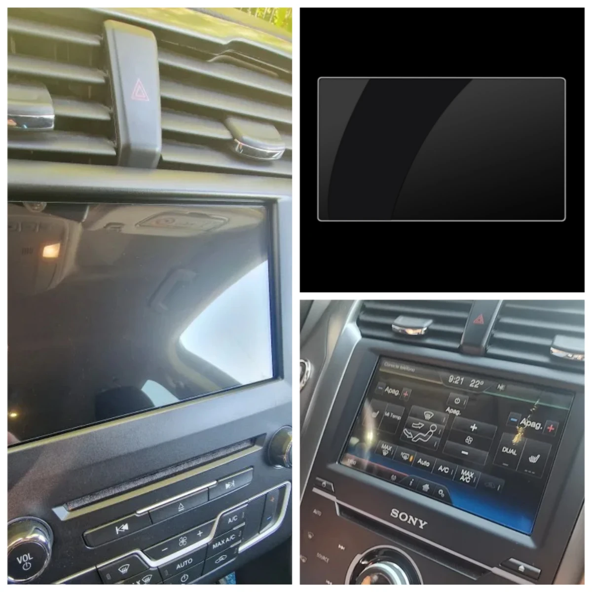 GPS-Navigationsfolie für Ford Mondeo Fusion 2013–2019, LCD-Bildschirm, Schutzfolie, Aufkleber, PVC/gehärtetes Glas, Innenzubehör Image