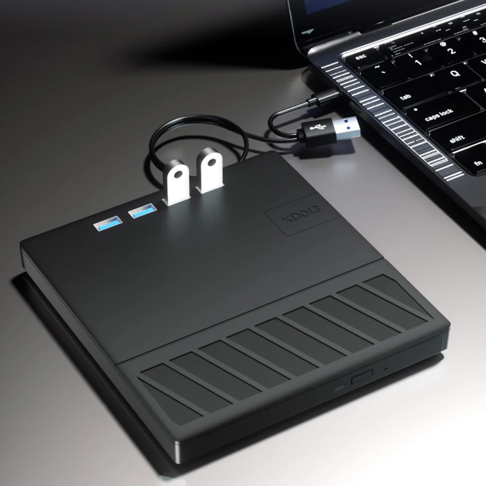 7-in-1 USB 3.0 Typ C DVD-Player Brennerleser mit SD/TF-Anschluss Multifunktionslaufwerk für Windows XP/7/8/10/11 Laptop Desktop Image