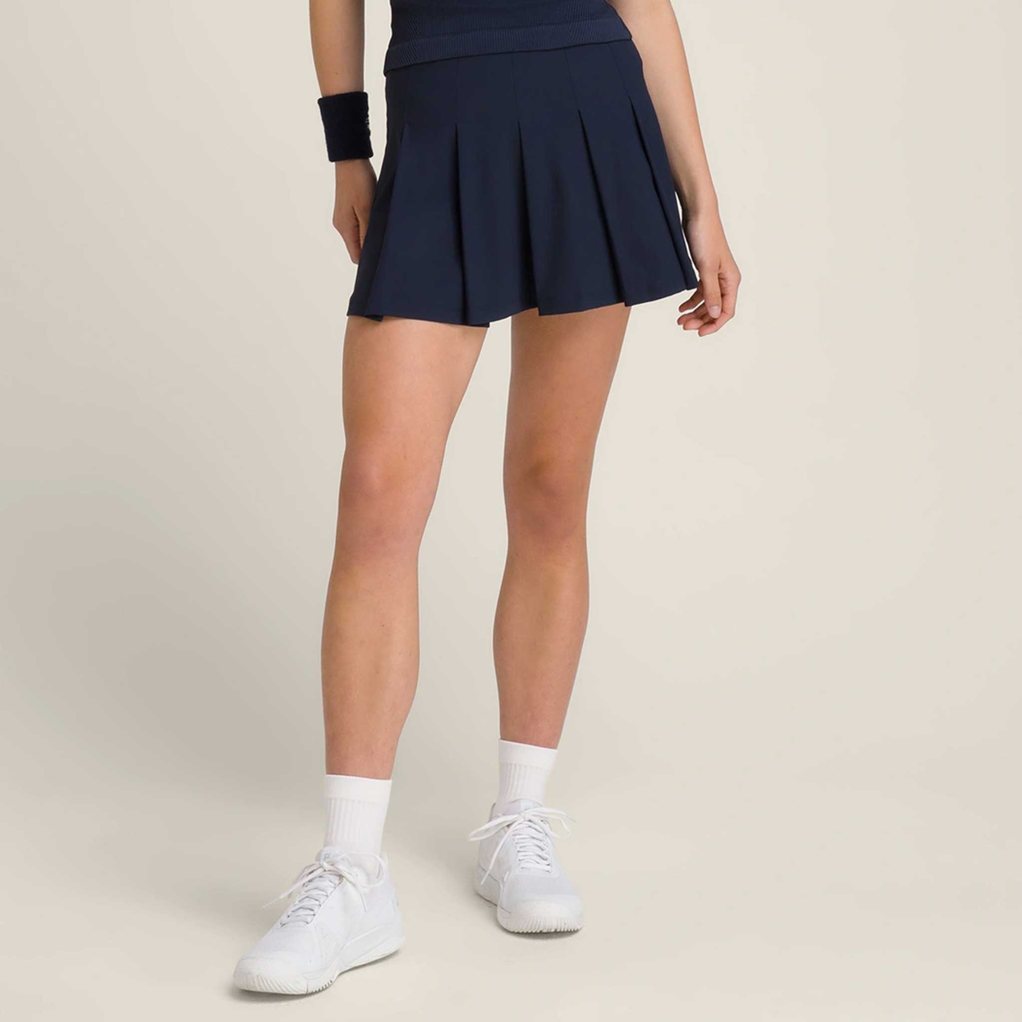 Wilson Classic Pleated Mini Skirt Women's Tennis Apparel Classic Navy