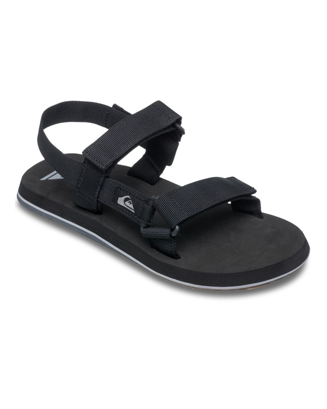 Sandale QUIKSILVER "Monkey Caged", Herren, Gr. 14(47), schwarz (schwarz 3), Obermaterial:Obermaterial: Textil [Chemiefaser] / Außensohle: Gummi;, Schuhe Sandale