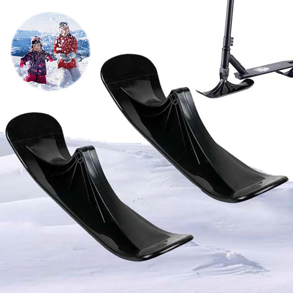 1/Paar Roller Schlitten Schnee Schlitten Bord Sets Ski Schlitten Schlitten Ski Bord Schnee Ski Roller Für Kinder Outdoor skifahren Zubehör Image