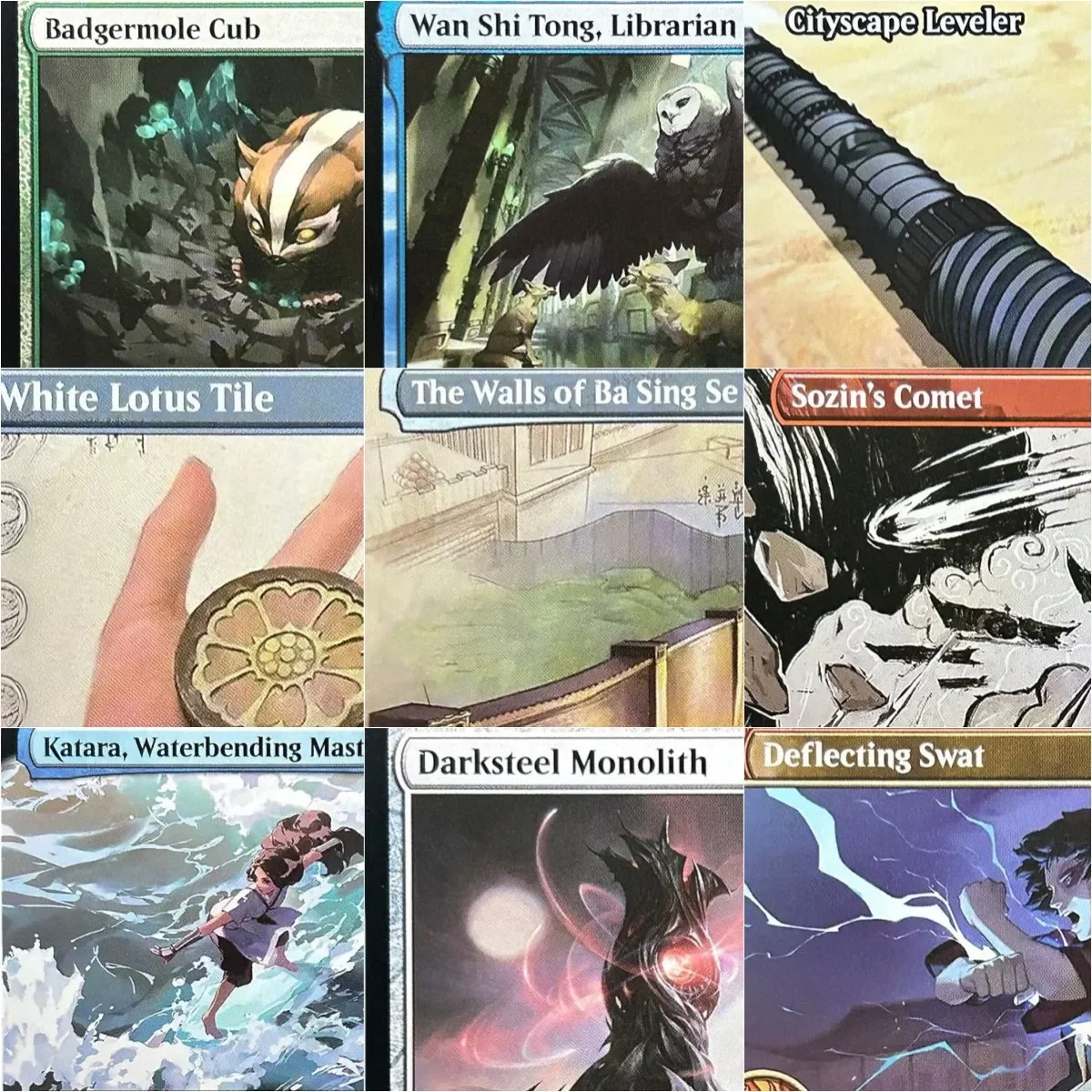 TLA/TLE The Walls of Ba Sing Se / White Lotus Tile / Magische Proxy-Karten Hochwertige Sammelbrett-Spielkarten für Spiele Image