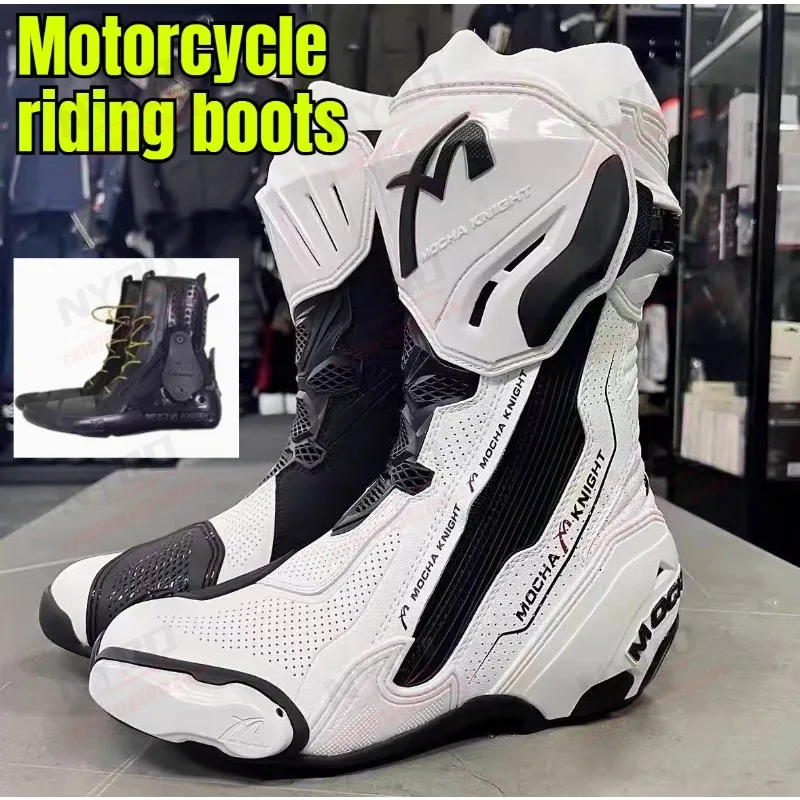 Motorrad-Rennstiefel, CE-zertifizierte Supertech-Stiefel, professionelle Offroad-Motocross-Schuhe Image