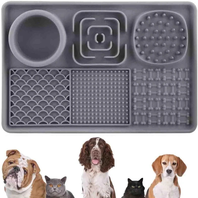 Pet Lecken Matte Pet Essen Ware Hund Slow Food Matte Tischset Hund Feeder Liefert Saugnapf Hund Baden Ablenkung