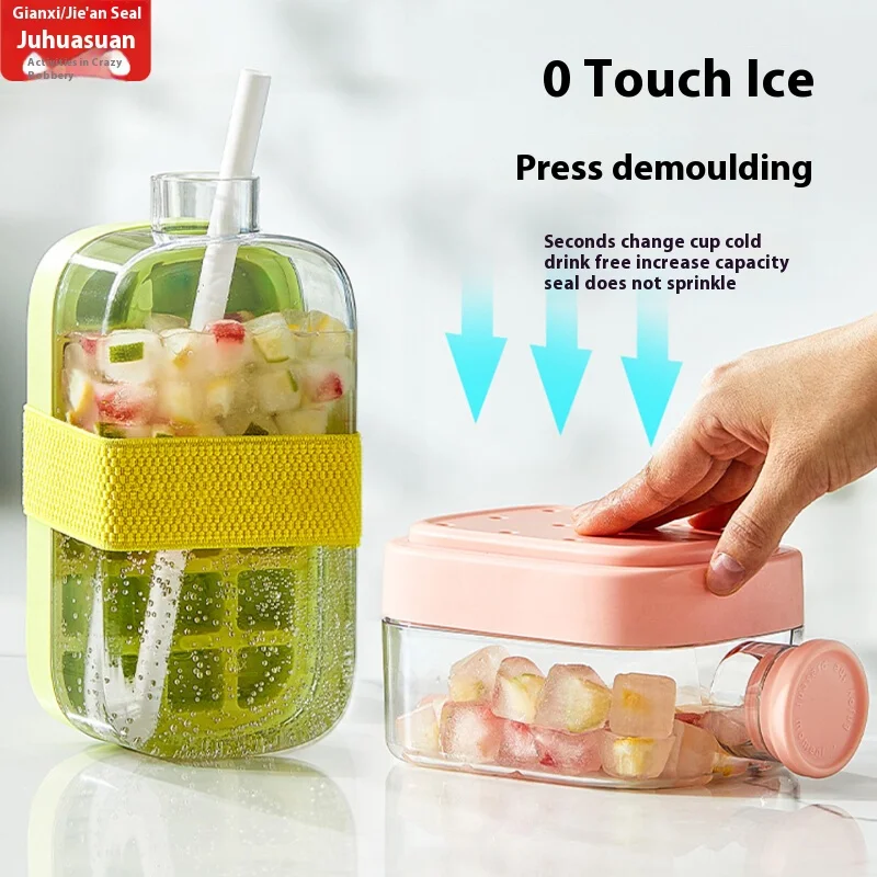 Gianxi Eiswürfelform, Eisgitter, Wasserflasche, Haushalt, Lebensmittelqualität, gepresstes Eis, Aufbewahrungsbox, Eiswürfel-Artefakt Image