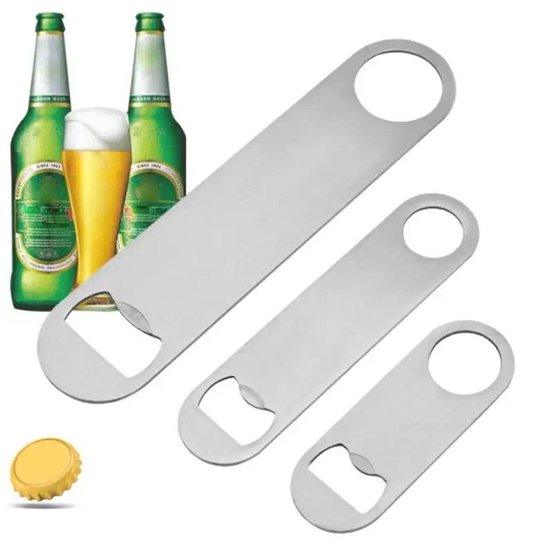 Mini Langlebiger Bierflaschenöffner Edelstahl Flacher Speed Cap Opener Home Bar Party Drinkware Werkzeug Geschenk Image