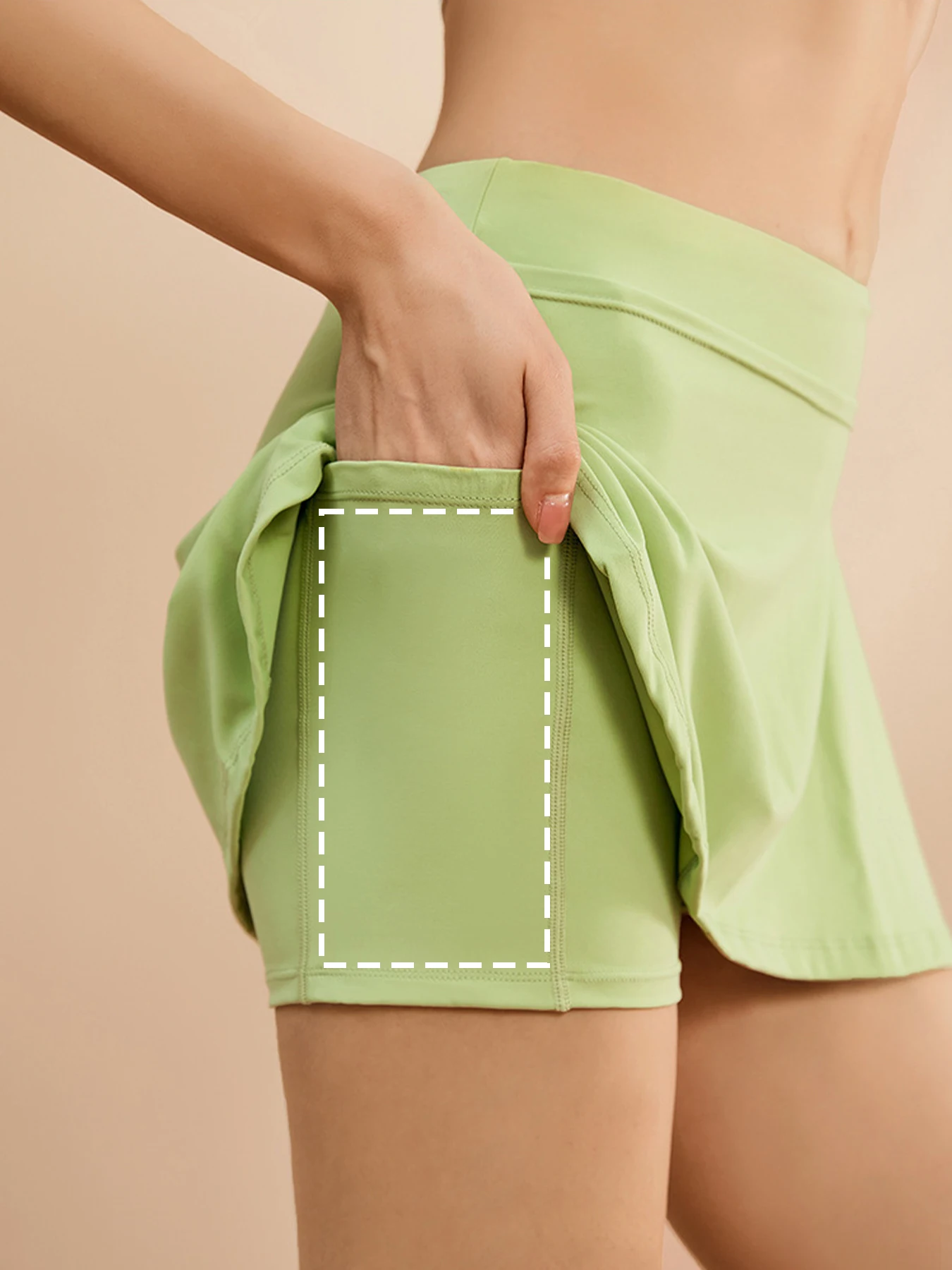 Neuer Tennisrock mit Schmetterlingsschleife – integrierte Shorts, scheuerhemmend, schnell trocknend, geteilter Rock für Yoga und Fitnessstudio Image