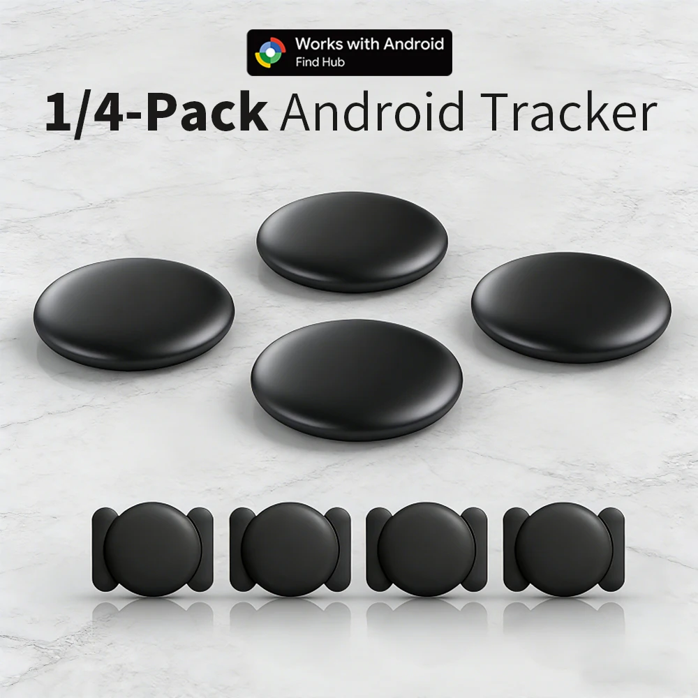 1/4er-Pack Android Tracker Saugwasserdichtes Anti-Verlust-Findergerät für Google's Find Hub App Smart Tag für Pixel Motorola GMS Image
