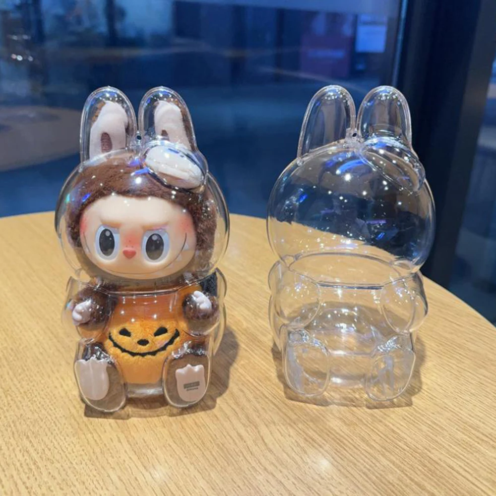 Labubu transparente Schutzhülle Staubschutz Schutz Rucksack hängende Dekoration Kinderspielzeug Image