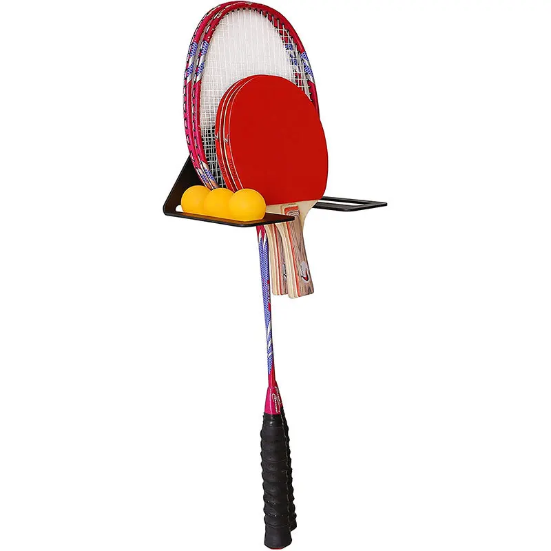 Tischtennisschläger-Präsentationsständer, mehrschichtiges, verstellbares Aufbewahrungsregal für zu Hause, Wandmontage, bodenstehend, Dual-Use-Sportartikel-Disp Image