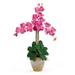 Nearly Natural Triple Phalaenopsis Silk Orchid Flower Arrangement Dark Pink
